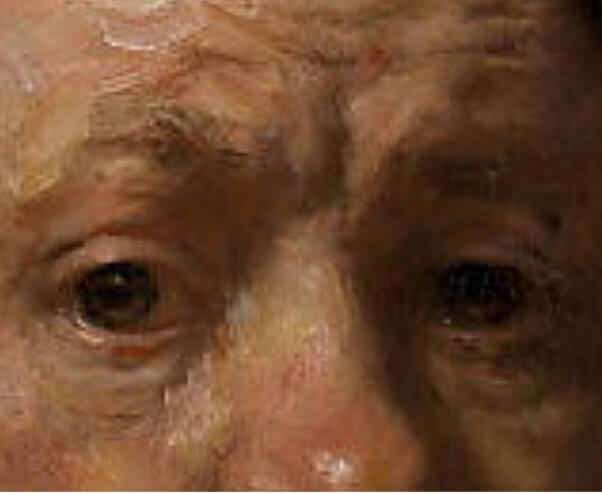 Close up of Rembrandt Self Portrait