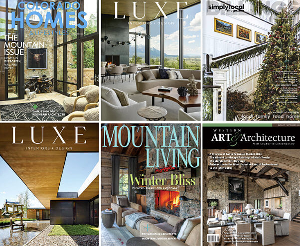 Various home and design magazine covers for interior design magazine submissions
